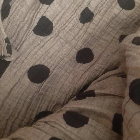 ASOS DESIGN long sleeve maxi smock dress in sage polka dot US  4 - Picture 8 of 8